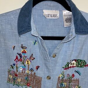 Casey & Max vintage cottage core Women's Blouse L